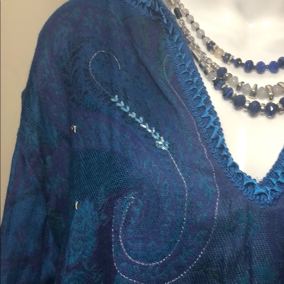 Chico's Tops - NWT Chico’s Gaspara Leigh Deep Water Tunic Top